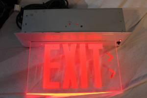 lot 69 image: Edge Lit Exit Sign