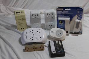 lot 100 image: Plugs and timers with remote