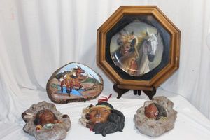 lot 107 image: Native American Collectors plates and Wall Dcor