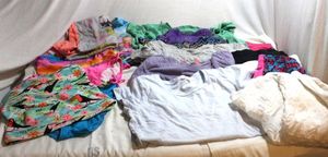 lot 197 image: Girls Clothing Sizes 7-12, Sleepwear, Pants, Swimwear, and Shirts