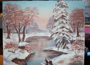 lot 217 image: Original Art Painting signed By Artist from 1980