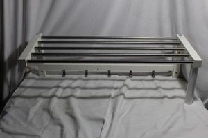 lot 215 image: Tubular Wall Shelf with Hooks