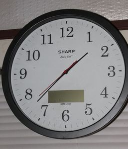 lot 240 image: Sharp Analog and Digital Wall Clock