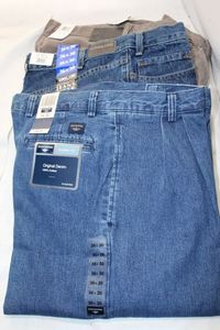 lot 251 image: Three Pairs of Mens Pants Sizes 36x30 Tags still Attached