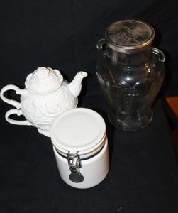 lot 68 image: Canister, Teapot and Jar