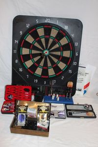 lot 19 image: Electric Dart board with Several extra darts and tips