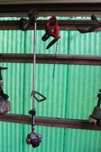 lot 224 image: Gas Powered Weed eater and Electric Hedge Trimmer