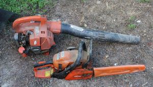 lot 218 image: Echo Gas Powered Chainsaw and Blower
