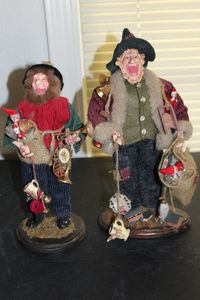lot 164 image: Krampus and Hobo Santa Figures, Rare and Hard to Find
