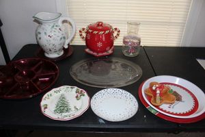 lot 179 image: Holiday Season Dishes and Decorations