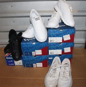 lot 32 image: 6 Pairs of Unworn Mens Size 8 Reebok Collectable Shoes and 1 pair Gently worn Reebok