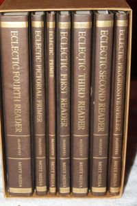 lot 85 image: Vintage Eclectic Reader, Eclectic Pictorial Primer, Eclectic primer, Eclectic First Reader, Eclectic Third Reader, Eclectic Second Reader, Eclectic Progressive Speller