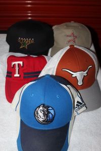 lot 30 image: Texas Teams Sports Caps  as shown, appear unworn