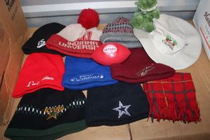 lot 122 image: Sports Team Beanies and Scarf