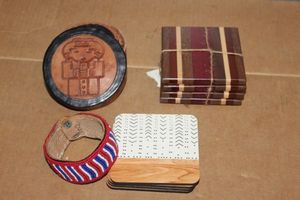 lot 109 image: Hand Made Native American Style Bracelet and Coaster Sets and 2 additional sets