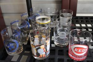 lot 238 image: Selection of Sport Themed Old Fashioned Glasses