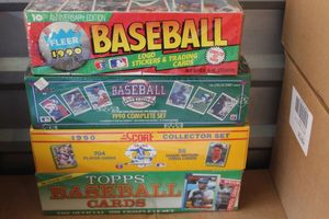 lot 102 image: Factory Sealed 1990 Topps, Score, Upper Deck, and Fleer