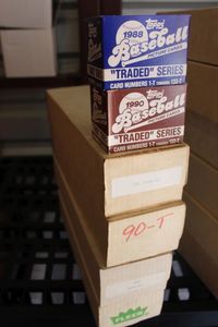 lot 200 image: Complete Sets of 1988 Fleer, Topps 1988, 90, and 91, and Topps Traded 1988 and 90