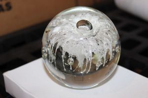 lot 156 image: Vintage Glass Blown Paper weight, Floral Fine Art Dcor