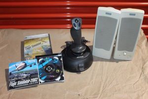 lot 272 image: Flight Simulator Computer Games, Controller and Speakers