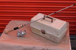 lot 286 image: Tackle Box and Fishing Pole