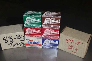 lot 242 image: Complete Baseball Card Sets of 1988 and 1989 Topps Big Card and 1986 -1990 Traded Sets and 1986 Fleer Updated