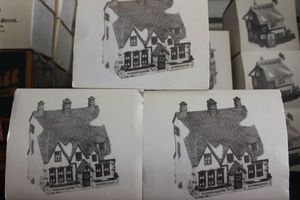 lot 343 image: Studio 56 Hand Painted Porcelain Village Pieces
