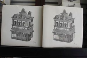 lot 344 image: Studio 56 Hand Painted Porcelain Village Pieces
