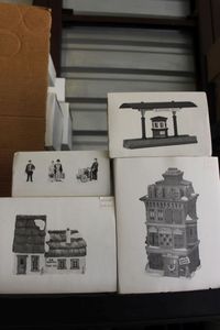 lot 352 image: Studio 56 Hand Painted Porcelain Village Pieces