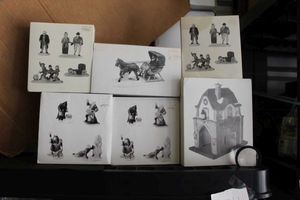 lot 354 image: Studio 56 Hand Painted Porcelain Village Pieces