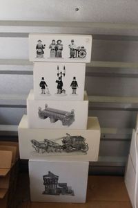 lot 358 image: Studio 56 Hand Painted Porcelain Village Pieces