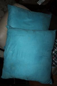 lot 379 image: Large Blue Throw Pillows