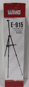 lot 8 image: U.S. ART SUPPLY E-915 BLACK PISMO TRIPOD FIELD AND DISPLAY EASEL IN BOX AS SHOWN.