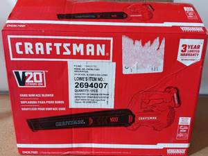 lot 23 image: CRAFTSMAN HARD SURFACE BLOWER CMCBL7100 IN BOX AS SHOWN.