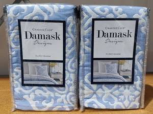 lot 31 image: YOUR BID X2 NEW, UNOPENED CHARTER CLUB DAMASK DESIGNS EURO SHAM AS SHOWN. RETAILS FOR $100.