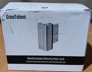 lot 35 image: GREATALENT REINFORCEMENT SECURITY DOOR LOCK, HEAVY DUTY ALUMINUM, IN BOX AS SHOWN.
