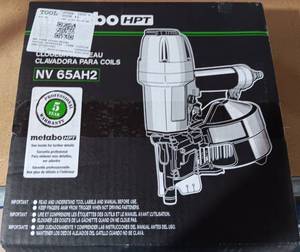 lot 76 image: METABO HPT COIL NAILER 2-12 65MM, NV65AH2 IN BOX AS SHOWN.