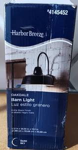 lot 92 image: HARBOR BREEZE OAKDALE BARN LIGHT MO#4145452 IN BOX AS SHOWN.