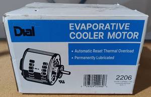 lot 117 image: DIAL EVAPORATIVE COOLER MOTOR MO#2206 IN BOX AS SHOWN.