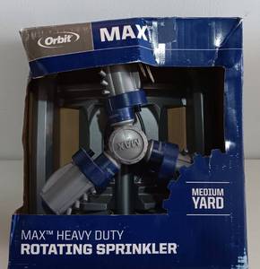 lot 169 image: ORBIT MAX HEAVY DUTY ROTATING SPRINKLER IN PACKAGE AS SHOWN