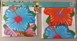 lot 51 image: YOUR BID X 10 NEW, UNOPENED LETS PARTY LUAU TABLE RUNNER IN PACKAGE AS SHOWN.