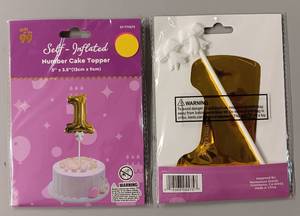 lot 125 image: YOUR BID X 5 NEW, UNOPENED #1 BALLONS AS SHOWN.