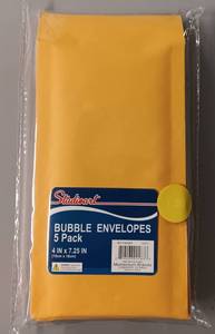 lot 191 image: YOUR BID X 20 NEW, UNOPENED STUDIOART BUBBLE ENVELOPES 4 X 7.25 (5PK) IN PACKAGE AS SHOWN.