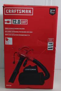 lot 185 image: CRAFTSMAN CORDED BLOWERVACUUMMULCHER MO# CMEBL7000 IN BOX AS SHOWN