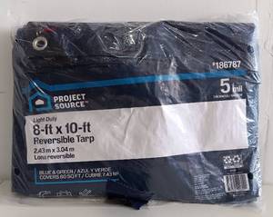lot 197 image: PROJECT SOURCE LIGHT DUTY REVERSABLE TARP MO# 186787 IN PACKAGE AS SHOWN