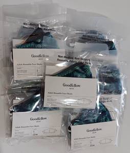 lot 252 image: LOT OF 12 NEW, UNOPENED FACE MASKS IN PACKAGES AS SHOWN.