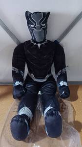 lot 233 image: NEW, MARVEL AVENGERS BLACK PANTHER 18 PLUSH FIGURE IN BAG AS SHOWN. RETAILS FOR $40. PERFECT FOR CHRISTMAS