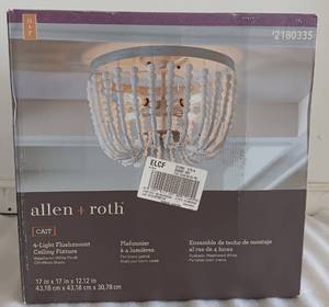 lot 260 image: ALLENROTH CAIT 4-LIGHT CEILING FIXTURE, MO# 2180335, IN BOX AS SHOWN.