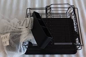 lot 272 image: BLACK DISH RACK ORGANIZER AS SHOWN