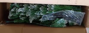 lot 279 image: SENJIE SIX FOOT SNOW PENCIL CHRISTMAS TREE IN BOX AS SHOWN.